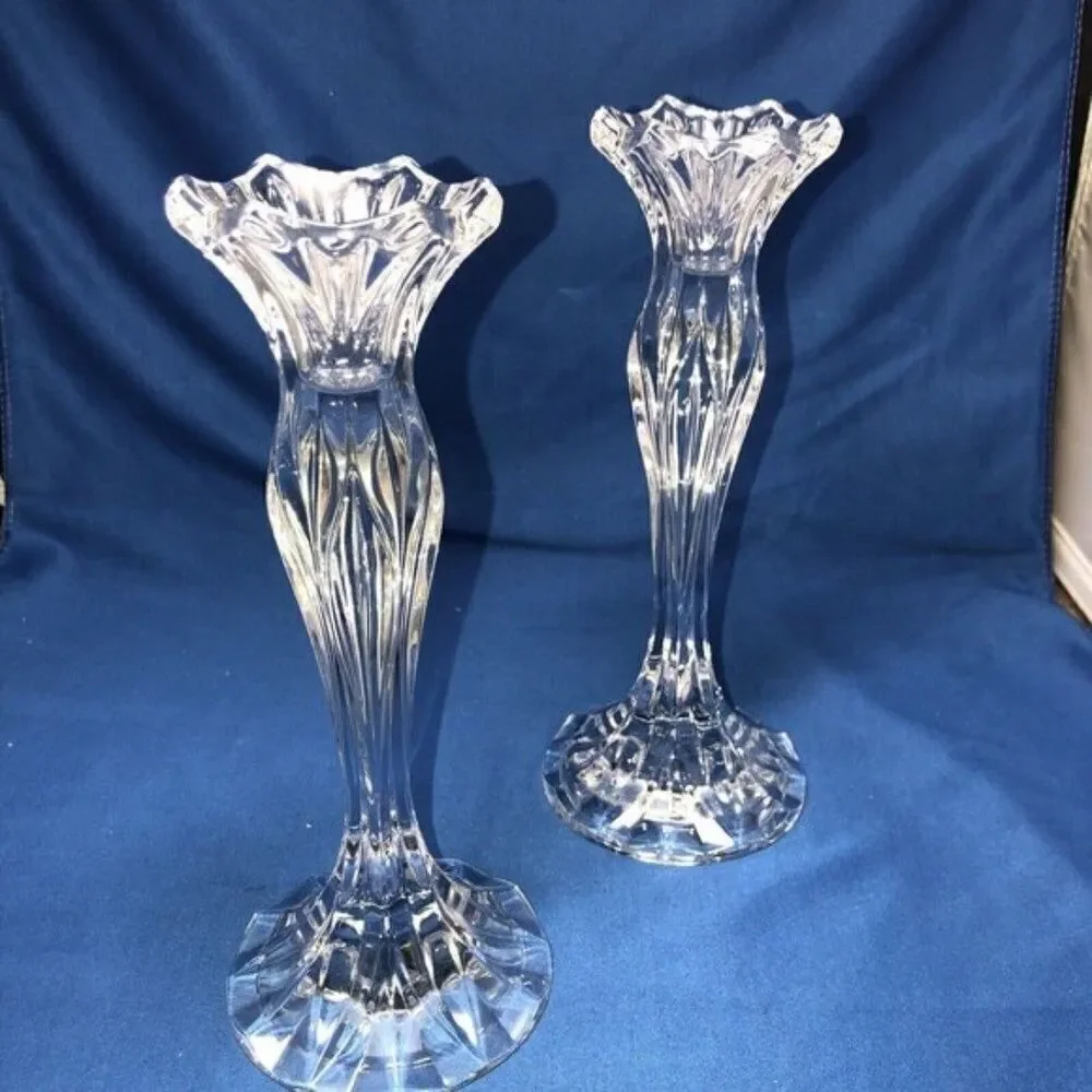 Beverly Clark Collection 2 Calliope Candle Holders Led Crystals 24% 8x4